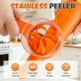 thumbnail image 2 of Peeling Knife With Storage Boxs, New with Box Storage Kitchen Special Fruit Peeler, Double sided Stainless Steel Peeler, Fruit Vegetable Peeler with Container (1PC Orange), 2 of 7