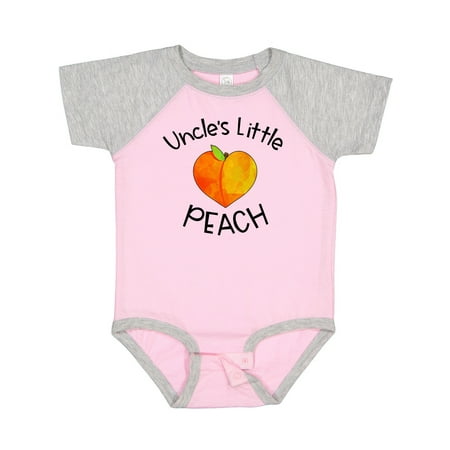 

Inktastic Uncle s Little Peach Cute Peach Heart Gift Baby Boy or Baby Girl Bodysuit