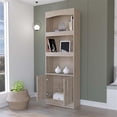thumbnail image 4 of FM FURNITURE Durango 25"W 3-Shelf Modern Engineered Wood Bookcase in Light Gray, 4 of 7