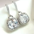 thumbnail image 2 of K-KED 925 Silver Drop Earring Gift Elegant Women Cubic Zircon Anniversary Jewelry-Silver, 2 of 8