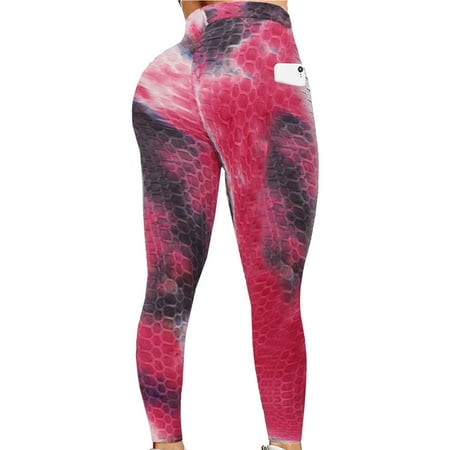 

Gyouwnll Women s Pringing Hip Lifting Exercise Fitness Running High Waist Yoga Pants(Red M)