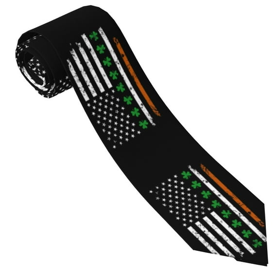 Irish America Flag Tie For Men Funny Neckties Fashion Gentleman Soft Comfortable Ties