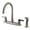Brushed Nickel, variant on Kingston FB7795NDLSP NuvoFusion Two-Handle 4-Hole 8" Centerset Kitchen Faucet with Side Sprayer in Oil Rubbed Bronze
