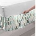 thumbnail image 2 of Paint Bed Skirt, Vertical Paintbrush Streaks with Stripes Modern Art, Elastic Bedskirt Dust Ruffle Wrap Around for Bedding Decor, 4 Sizes, Sea Green Sepia, by Ambesonne, 2 of 2
