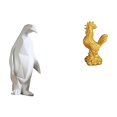 thumbnail image 1 of Escultura de pingüino,Escultura de pingüino para decoración nórdica del hogar,Escultura de pollo,Escultura de pollo,decoración del hogar,figura de gallo,Figura decorativa de gallo,estatua, 1 of 8