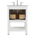 thumbnail image 6 of Elegant Decor Metropolis 24" Single Marble Top Bathroom Vanity in White, 6 of 14