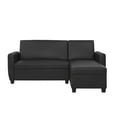 DHP Noah Sectional Sofa Bed with Storage and Twin Memory Foam Mattress