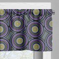 thumbnail image 5 of Ambesonne Ethnic Valance & Curtain, Aboriginal Circles Dots Art, 55"x36", Violet Fern Green White, 5 of 7