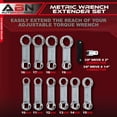 thumbnail image 2 of ABN Torque Wrench Adapter Extension 12pc Set - 3/8 Drive 12 Point Metric Box End, 2 of 7