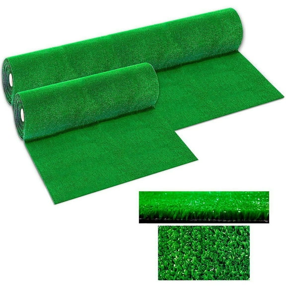 SLYNSHome Artificial Grass Outdoor Rug Runner Fake Grass Rugs for Outside Patio Indoor Outdoor Grass Patch Turf Rug with Drainage Holes Turf Carpet Dog Pee Pads for Pets