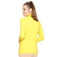 thumbnail image 3 of Stretch Is Comfort Women's Plus Size Warm Long Sleeve Turtleneck Top Yellow 5X, 3 of 6