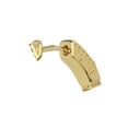 thumbnail image 2 of Brilliance Fine Jewelry Multi Colored Cubic Zirconia Butterfly 14K Gold Over Silver Huggie Earrings, 2 of 5