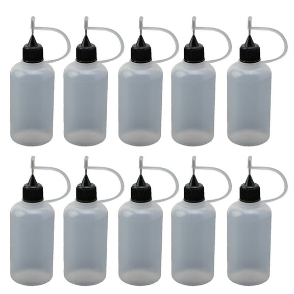 Coloring Syringe Bottle Needle Tip Applicator Bottle Precision Tip Plastic Squeeze Bottle for Liquid Glue Oil Ink Paint