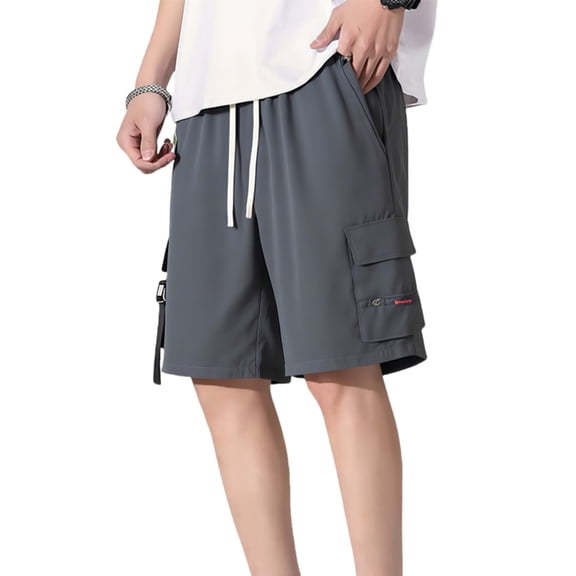 OSOLU Men's Cozy Shorts Comfortable Breathable Summer Loose Fit Outdoor Sports Sweatpants Everyday Wear Basic Solid Color Shorts For Men Bottoms