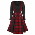 thumbnail image 1 of FhsagQ Robes Princesse Robes de Noël pour Filles 4T Enfants Tout-Petits Bébés Filles Printemps Été Imprimé Décontracté Col Rond Manches Longues Robe Princesse Robe Débardeur Robe de Plage Rouge 15-16 Ans, 1 of 2