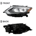thumbnail image 2 of HOUGEET Full LED Headlights Assembly with Bulbs Fit for Nissan Rogue SL 2017-2020, Black Housing Headlamp Replacement, Left & Right Side, 2 of 8