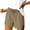 Khaki, variant on Lmueinov Women's Cotton Linen Casual Shorts Elastic Waist Drawstring Side Split Loose Fit Lightweight Summer Beach Walking Lounge Shorts with Pockets, S-XXL