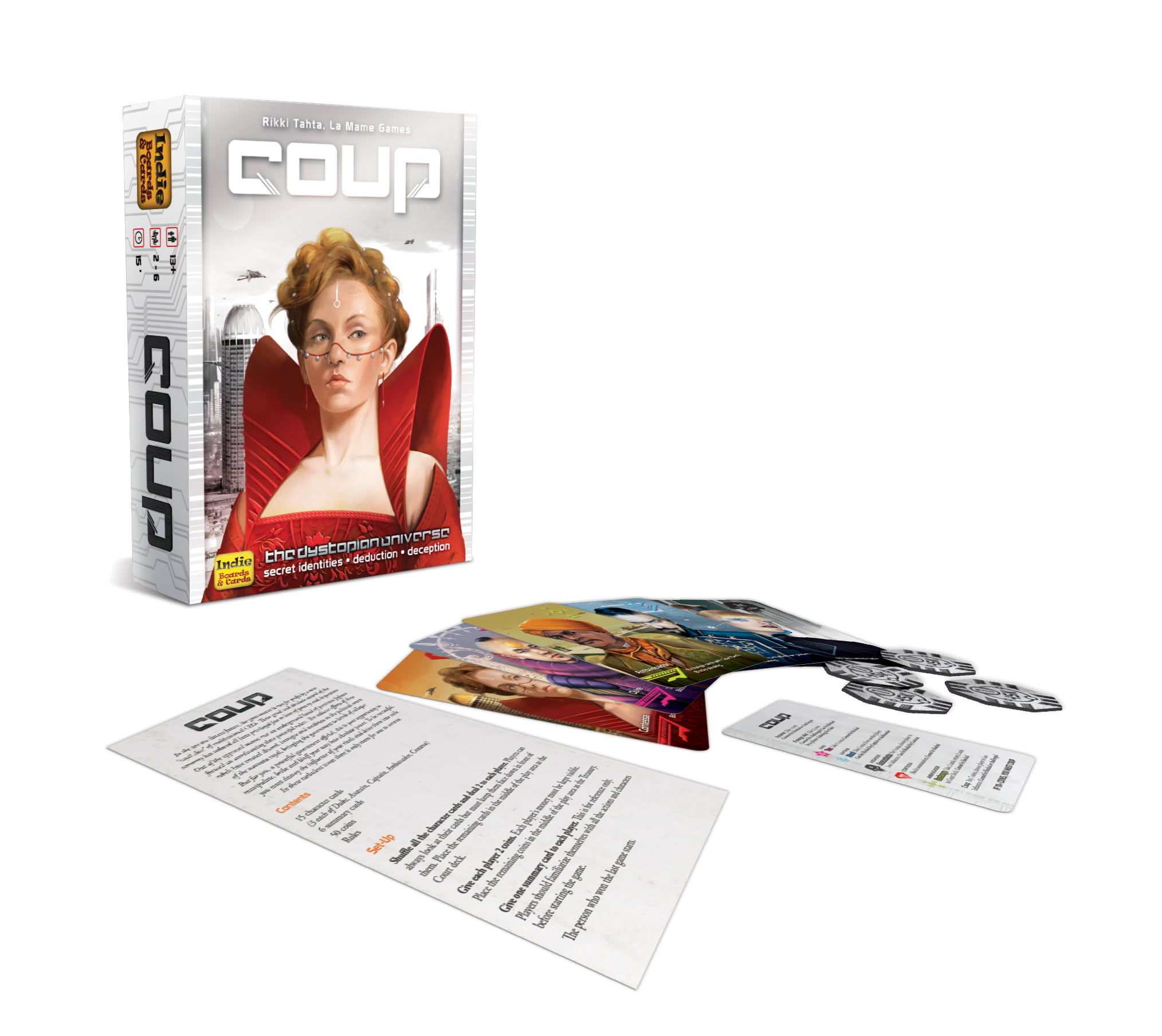 Indie Boards and Cards Coup The Dystopian Universe Card Game New Free Shipping 
