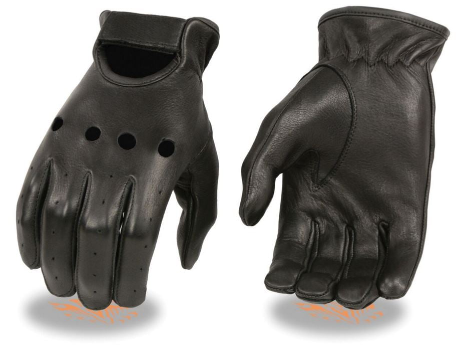 black leather mens driving gloves