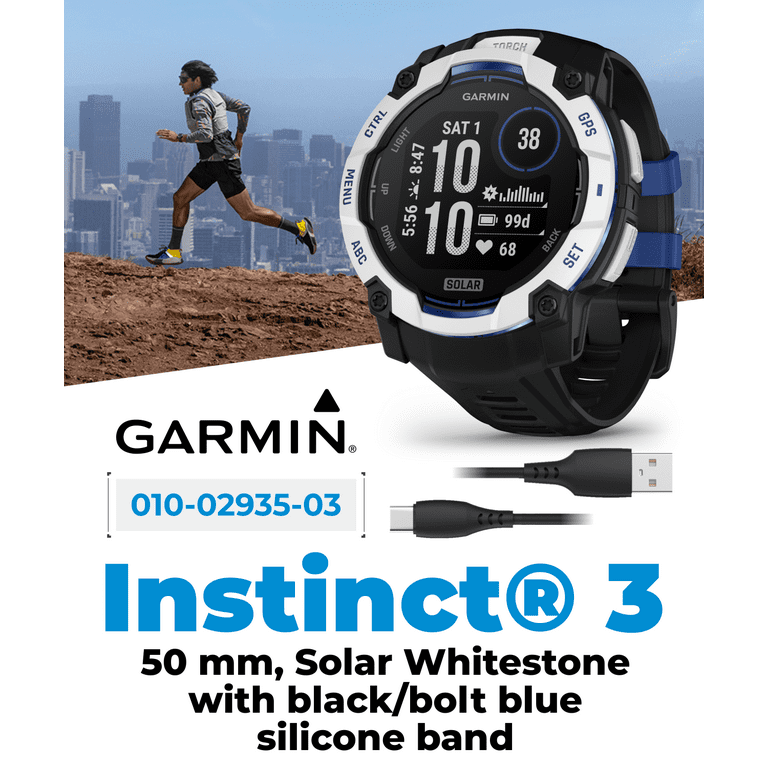 Garmin Instinct 3 Rugged Outdoor GPS Smartwatch 50mm Solar