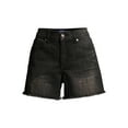thumbnail image 6 of Scoop Women's Retro Boy Fray Hem Shorts, 6 of 6