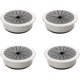 thumbnail image 1 of Set of 4 flexible 50 mm desk grommets, desk grommet opening, data cable storage and sorting tools, cable grommets, hole cover, adjustable opening, for PC desk (white), 1 of 2