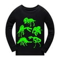 thumbnail image 3 of Popshion Boys Glow in the Dark Pajamas 100% Cotton Dinosaurs Pjs Toddler 2 Piece Sleepwear Kids Clothes Set Dino Shirt 4T/6914, 3 of 6