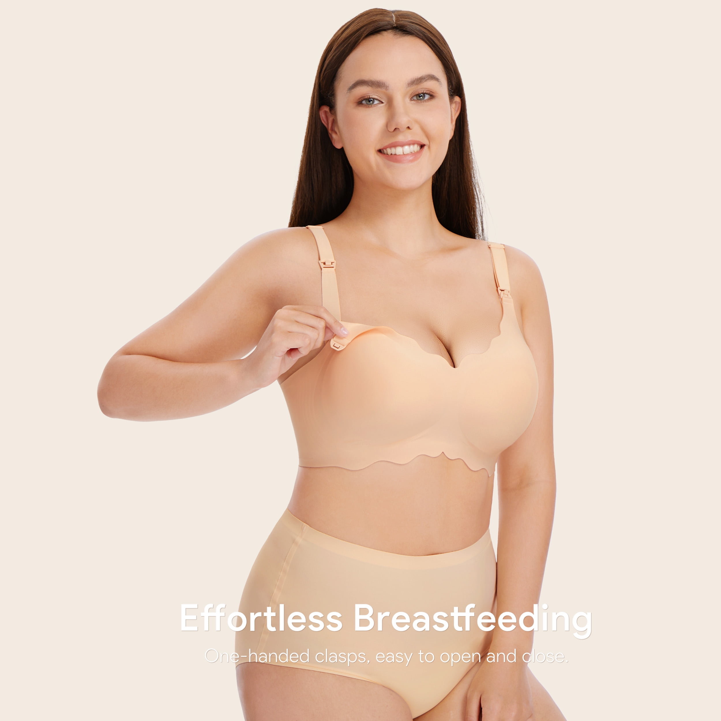 HBlife 3 Pack Nursing Bras for Breastfeeding Ultra Comfort Seamless Maternity Bra Pack Wireless Pregnancy Bralette Bra Extender