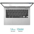 thumbnail image 4 of ASUS 14" FHD Chromebook Intel N4020 Intel UHD Graphics 600 4GB RAM 64GB SSD Chrome OS Silver Refurbished Good, 4 of 6
