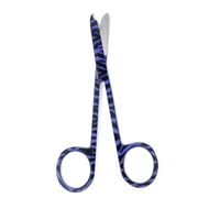Embroidery Sewing Scissors, One Hook Blade, Stainless Steel 4.5" Seam Ripper, Purple Zebra