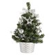 thumbnail image 5 of Oficina Tabletop Árbol de Navidad Artificial Decoración 15.7" Alto Plateado Gloria Mini árbol de navidad de sobremesa, 5 of 8