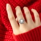 thumbnail image 4 of Exquisito anillo de circonio cuadrado completo de la boda de compromiso de joyería de regalo, 4 of 7