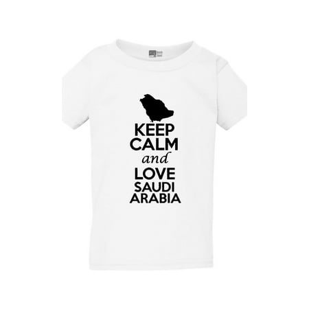 

Keep Calm And Love Saudi Arabia Country Patriotic Toddler Kids T-Shirt Tee