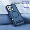 thumbnail image 4 of Magnetic & Stand Designed for iPhone 16 Pro Max Case for MagSafe, Luxury Hybrid Shockproof Drop Protective Lightweight Phone Case for iPhone 16 Pro Max, Built-in Invisible Kickstand, Royalblue+Blue, 4 of 7