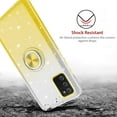 thumbnail image 6 of TJS for Samsung Galaxy A02S Phone Case, with Tempered Glass Screen Protector, Two Tone Shinny Glitter Metal Ring Magnetic Support Kickstand Cover (Yellow), 6 of 8