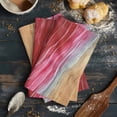 thumbnail image 6 of Red Ombre Coastal 1 Pack Kitchen Towel, Water Absorbent Dish Towel, Summer Nautical Beach Ocean Seaside Decorative Hand Towels - Quick Drying Cloth for Cooking Baking, 18x28 Inch, 6 of 8