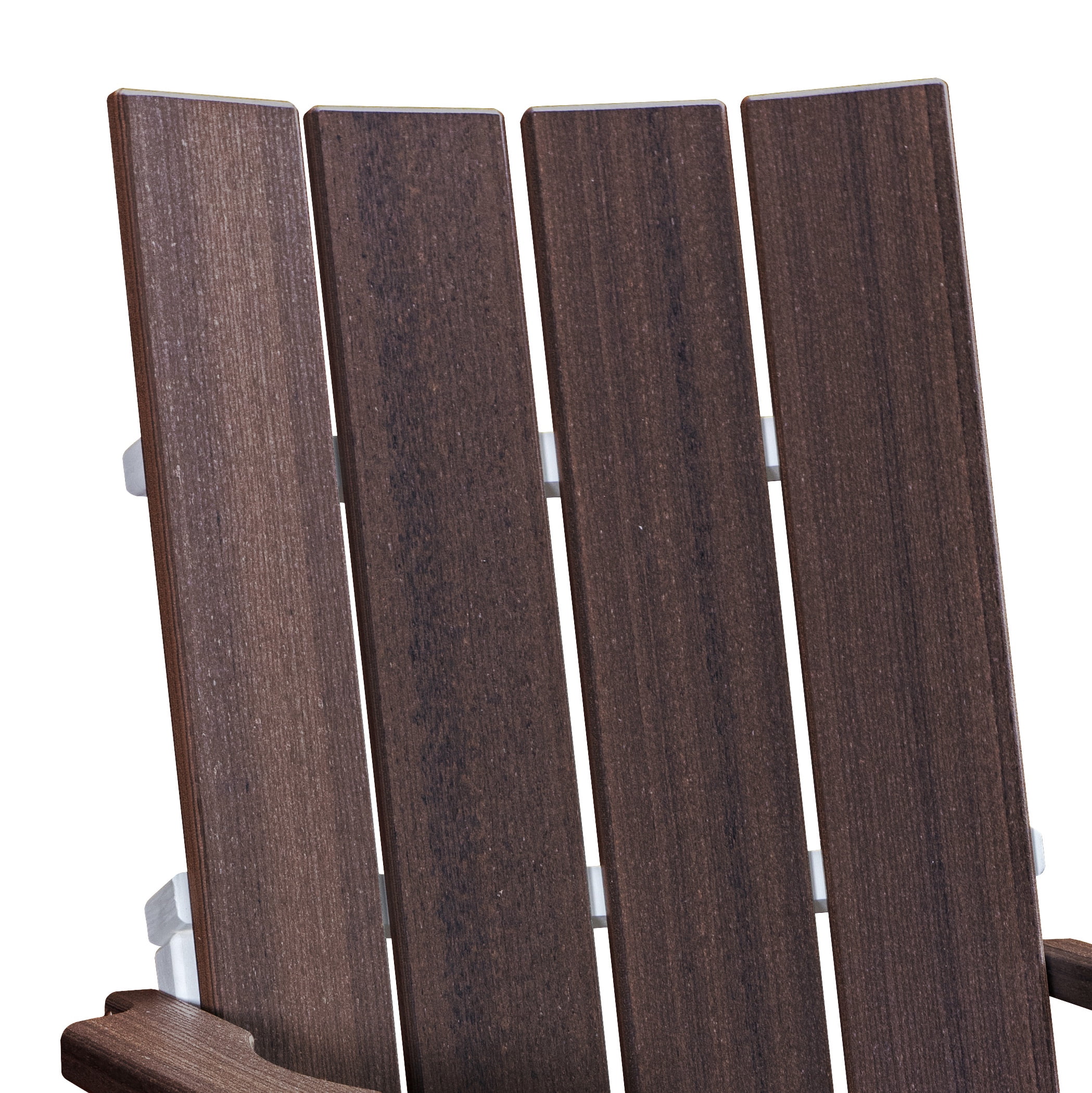 American Furniture Classics Model 416BZWT-K Brandon Balcony Height Double Glider with Center Table in Brazilian Walnut on a White Base