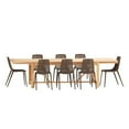 thumbnail image 2 of Amazonia Astro 9-Piece Patio Dining Table Set, Teak Finish, Ideal for Outdoors and Indoors, Brown, 2 of 10