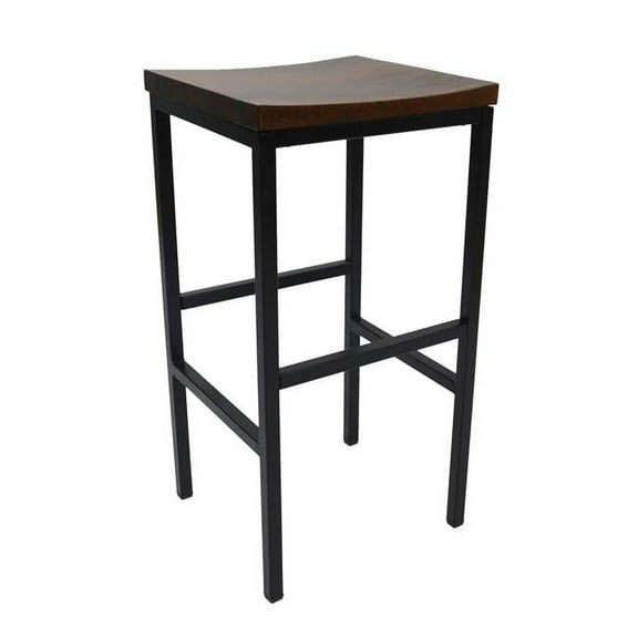 Carolina Classics Sadie 31.5" Bar Stool in Chestnut and Black