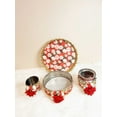 thumbnail image 1 of Rose Print Karvachauth Set for Indian Festival, 1 of 4