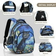 thumbnail image 5 of YAZAOO Backpack Fashio Moonlit Kitty Dreams Pattern Suitable Schoolbag Traveling Bag, 5 of 8