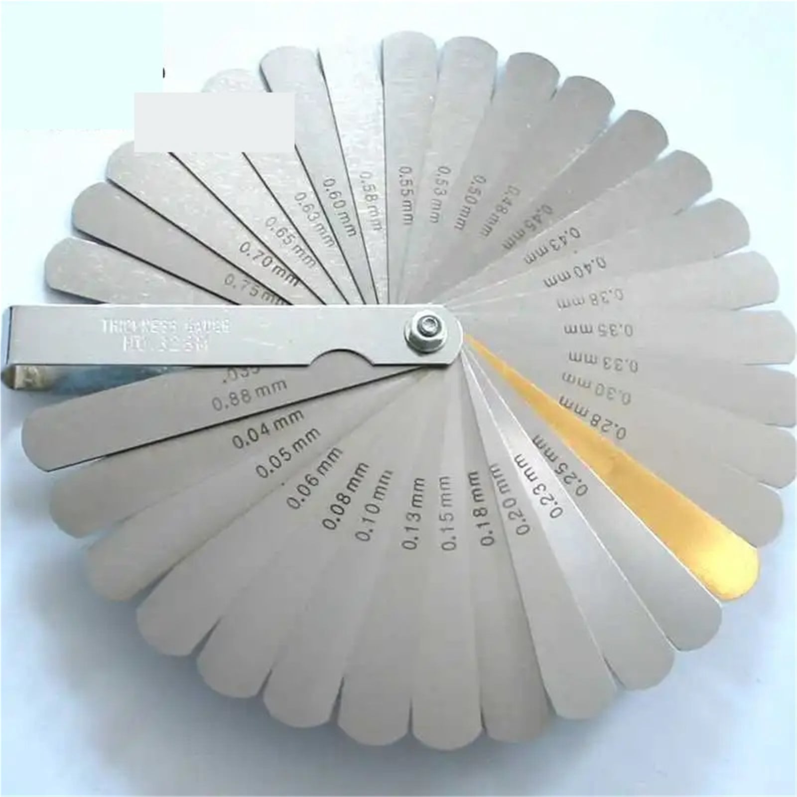 32 Blades Metric Thickness Gage Set Tappet Valve Feeler Gauge Gauges /METRIC With Brass Measuring Range 0.04mm - 0.88mm ,Corrosion-Resistant