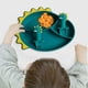 thumbnail image 3 of Juego de tenedor y cuchara de metal para niños pequeños con diseño de borde seguro, utensilios de entrenamiento de autoalimentación para niños pequeños, mango ergonómico de fácil agarre, protectores, 3 of 5