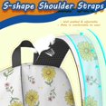 thumbnail image 5 of Daisy White Pattern 17" Waterproof Oxford School Backpacks for Teens, S-Shape Padded Straps, for School, Travel, Hiking, Camping, 5 of 5
