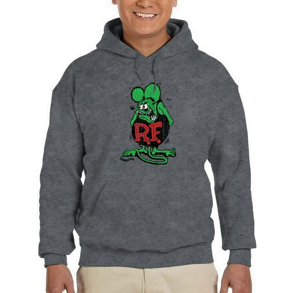 Rat Fink Original Character Hoodie Men -T-Line Designs, Male x-Large