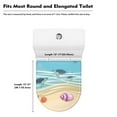 thumbnail image 5 of KUIFORTI Toilet Lid Seat Cover Cartoon Seashell Turtle Toilet Cover Soft Bathroom Covers Universal Fit for Standard Oblong Round Elongated Bath Room Bowl Lids, 5 of 6