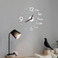 thumbnail image 3 of Kit de reloj de pared 3d grande y moderno, para decoración de sala de estar y dormitorio, plateado Afortunado Sencillez, 3 of 5