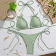thumbnail image 4 of Women's Sexy Plaid Bikini Two-piece Swimsuit Army Green L, 4 of 8