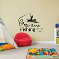thumbnail image 3 of Gone Fishing Quote Fishing Fish Fisher Fishers Fisherman Quotes Vinyl Design Wall Sticker Wall Art Wall Decal Boy Girl Kid Room Pool Area Bedroom Home Decor Stickers Decoration Size (18x20 inch), 3 of 3