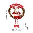 thumbnail image 3 of Ganfancp Corona de Navidad Decoración de Navidad Escena Colocación Corona de La Puerta Roja Colgante Vestir Inicio Holiday Window Props Conforme Al Tema de La Navidad Ofertas Del Día Liquidación 1X C, 3 of 6